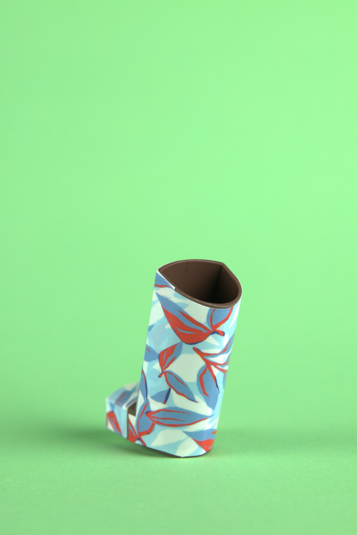 Blue Floral Inhaler Decal Sticker