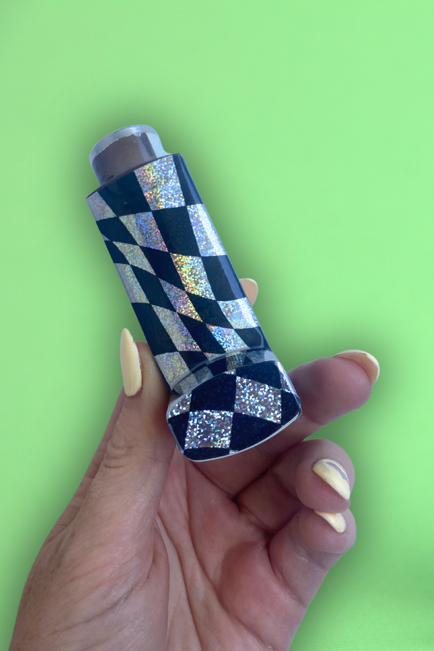 Black Checkerboard Asthma Decal Sticker