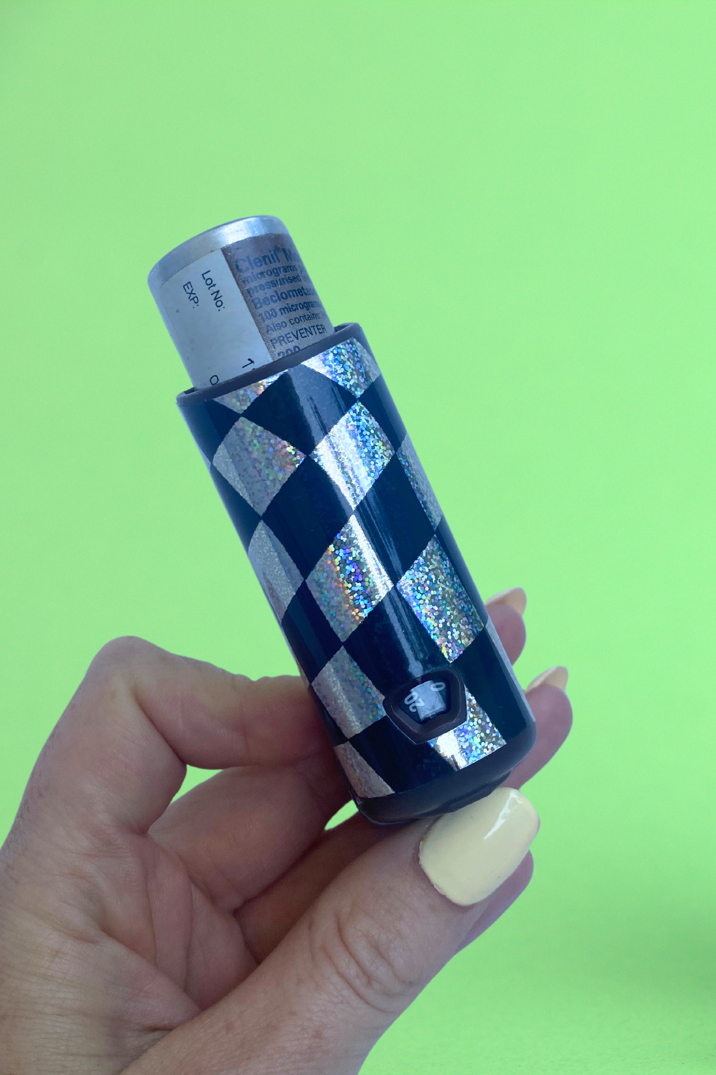 Black Checkerboard Asthma Decal Sticker