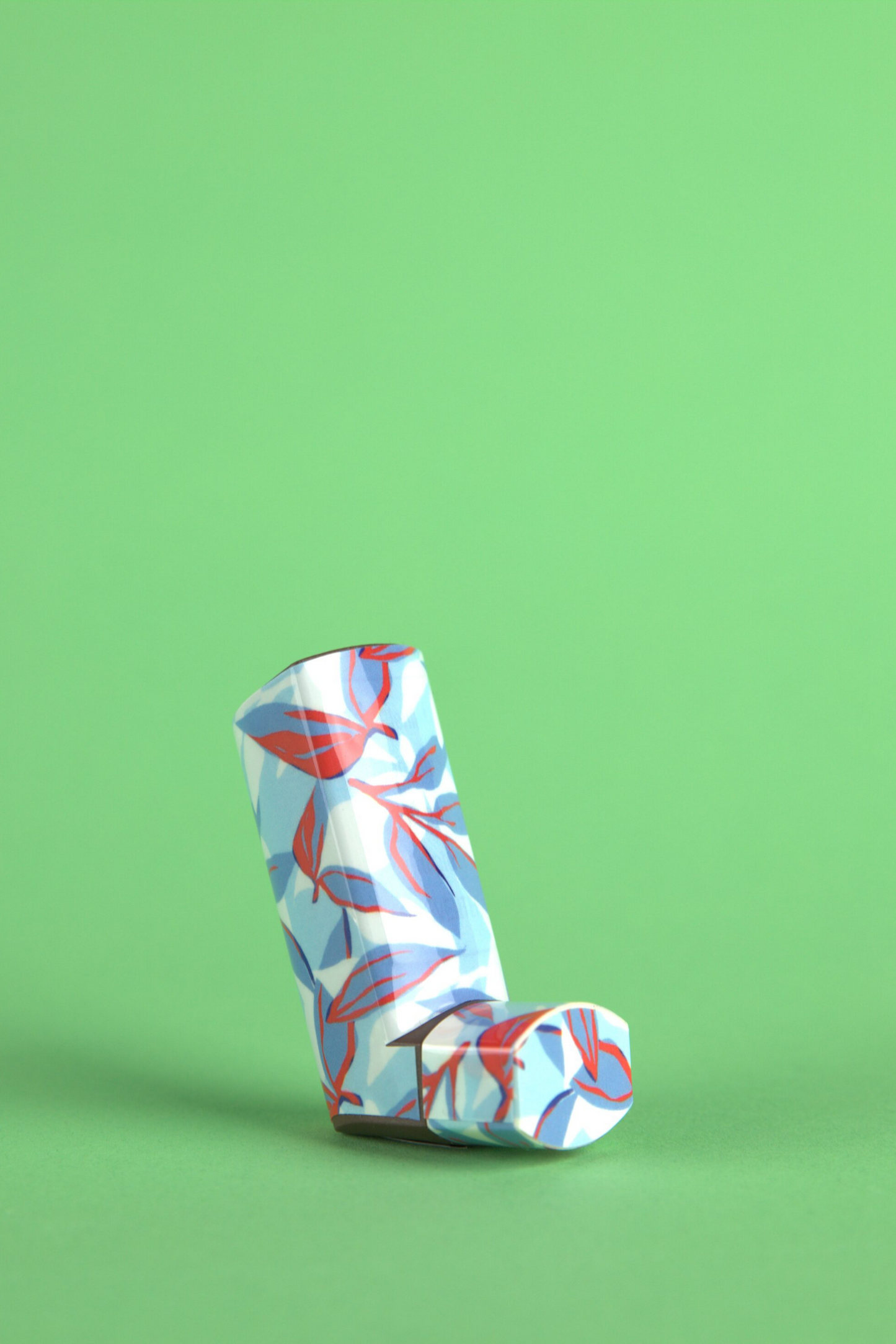 Blue Floral Inhaler Decal Sticker