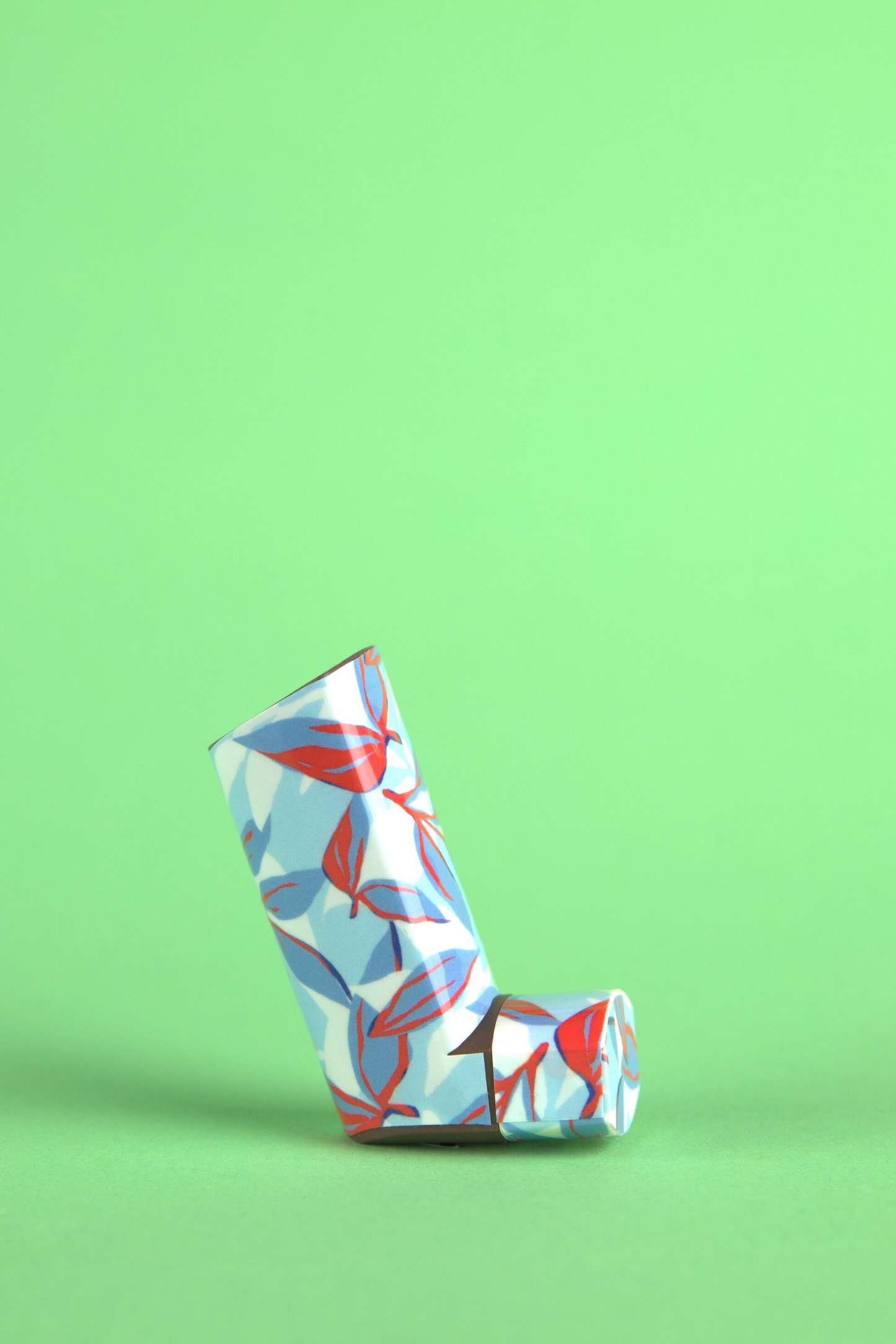 Blue Floral Inhaler Decal Sticker