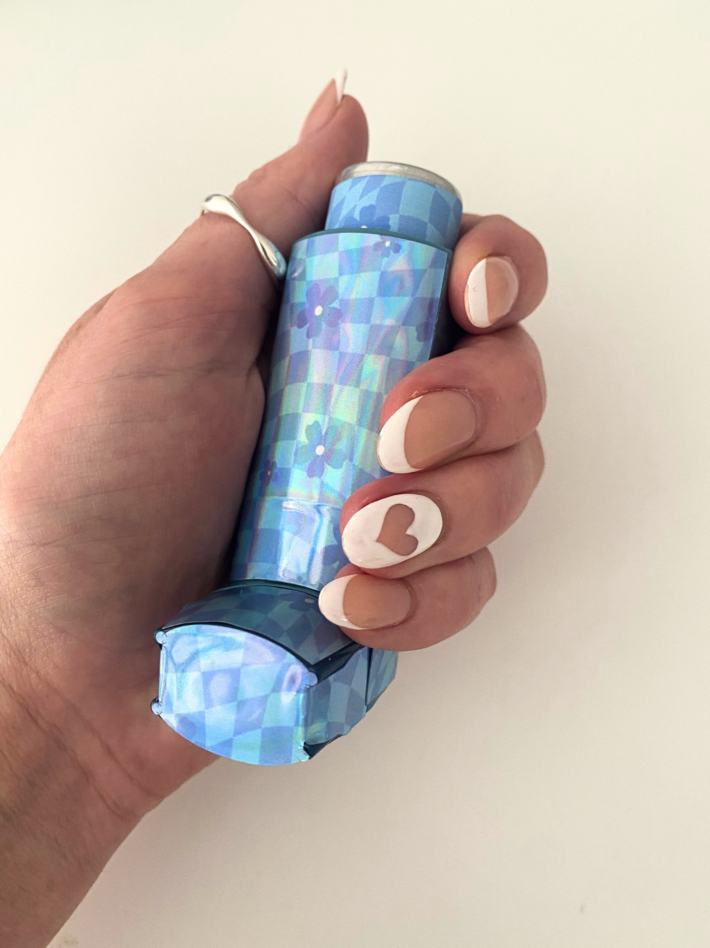 Blue Checked Inhaler Decal Sticker