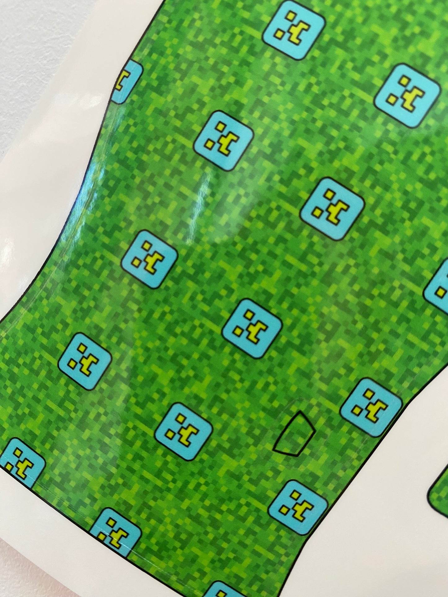 Pixel Face Gamer Asthma Print Decal