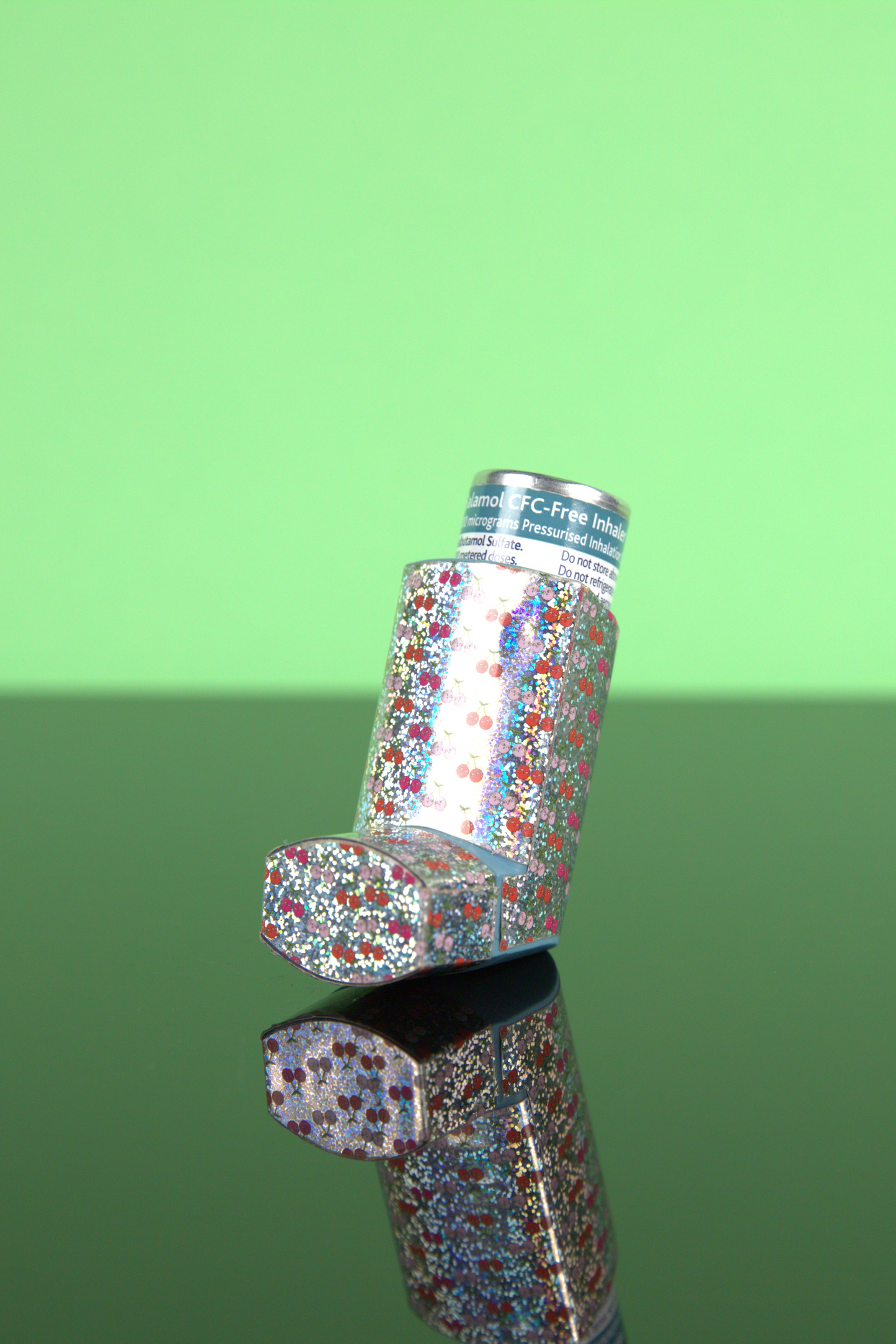 Cherries Glitter Asthma Decal Sticker
