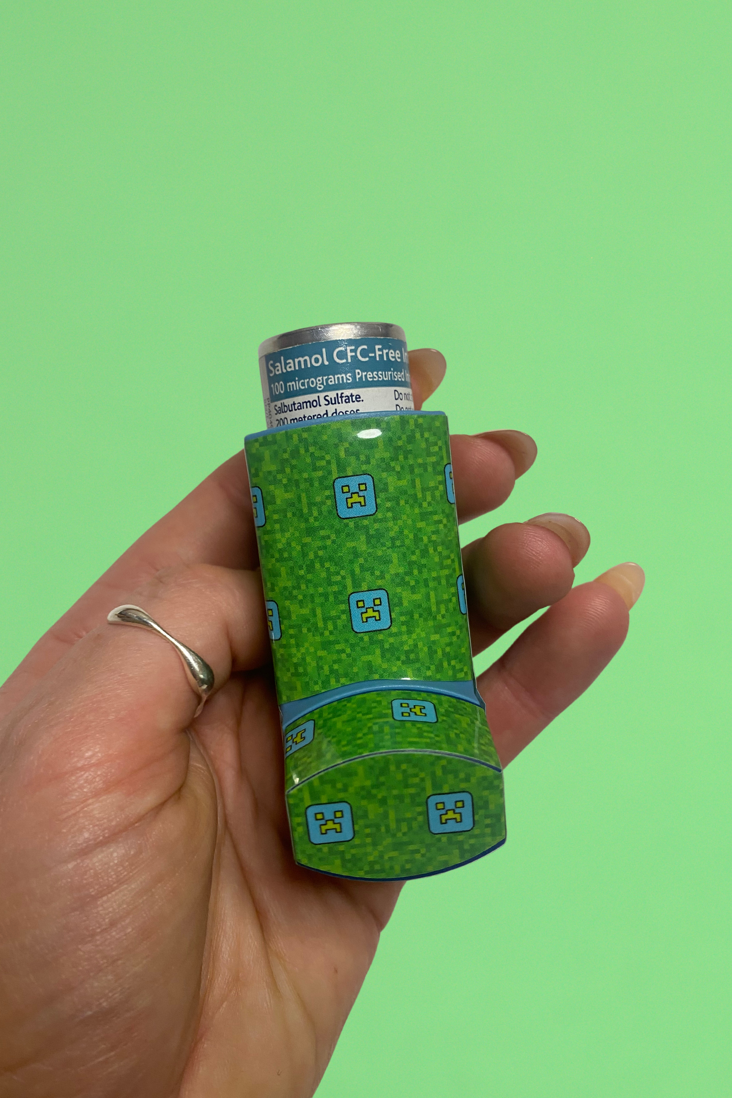 Pixel Face Gamer Asthma Print Decal