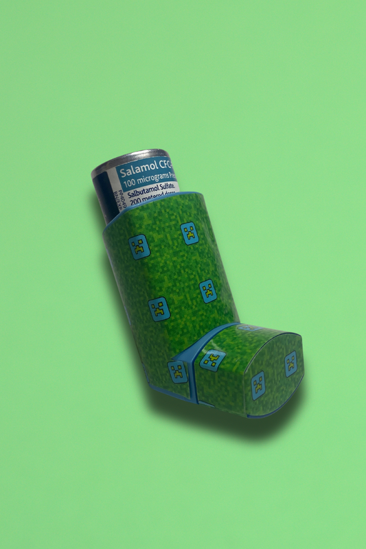 Pixel Face Gamer Asthma Print Decal